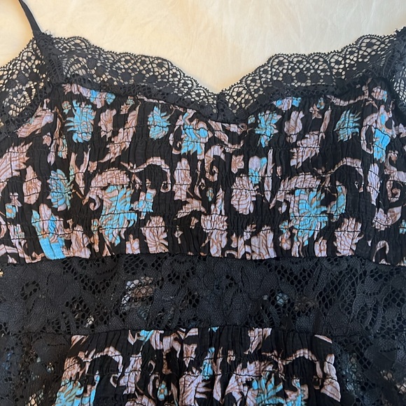 Free People Black Floral Dress xs NWOT - Picture 7 of 8